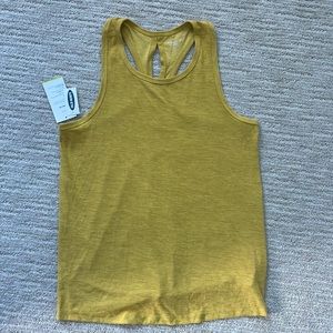 Old Navy Active NWT tank with cut-outs and tie back - mustard yellow, size S